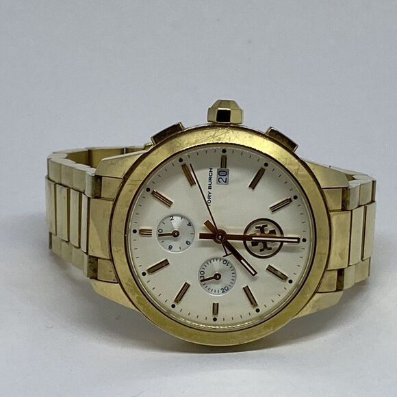 Tory Burch Collins TBW1250 Womens Gold Stainless Steel Analog Quartz Watch RQ248